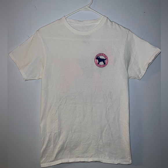 Doodle & Crew White and Pink Graphic Short Sleeve T-Shirt - Picture 2 of 8